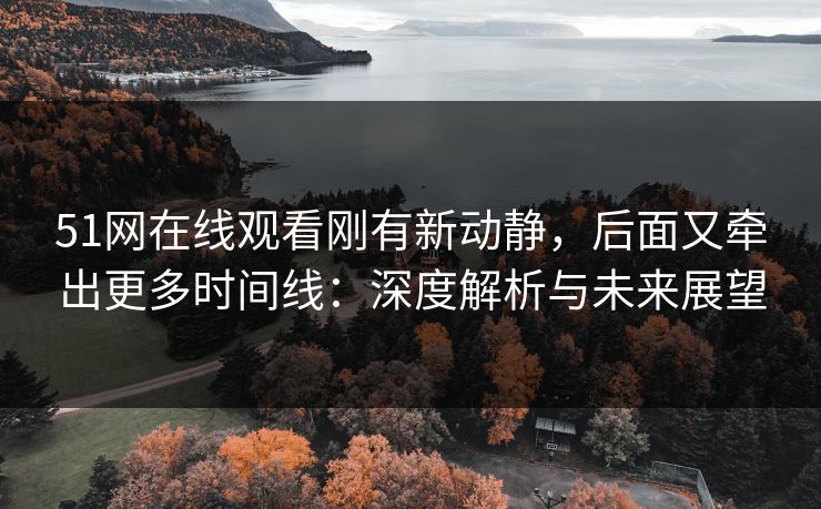 51网在线观看刚有新动静，后面又牵出更多时间线：深度解析与未来展望