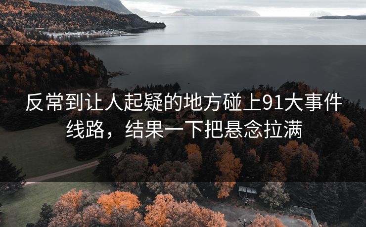 反常到让人起疑的地方碰上91大事件线路，结果一下把悬念拉满